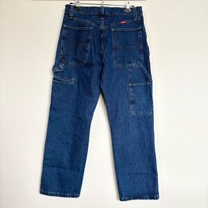 Wrangler Carpenter Jeans Workwear Utility Dark Wash Denim Men’s 32 - Unisex